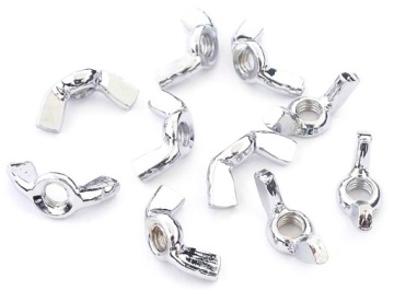 NAKRĘTKA MOTYLKOWA M8 8 SKRZYDEŁKOWA CHROMOWANA