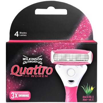 Wilkinson Sword Quattro для женщин Сменные лезвия для бритвы 3s