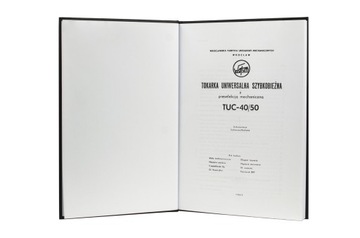 Dokumentacja techniczna DTR tokarka TUC-40, TUC-50