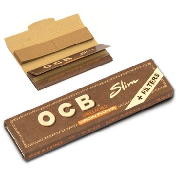 Bibułki bletki OCB Virgin Brown Slim + filtry