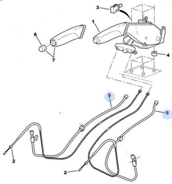 НАПРАВЛЯЮЩИЕ ТРОСА РУЧНОГО ТОРМОЗА CITROEN C5