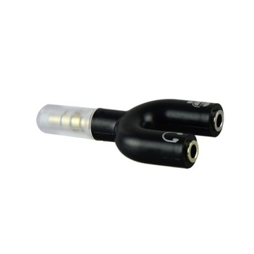 ADAPTER STEREO MiniJACK 3,5mm M x1 -> F x2 4PIN