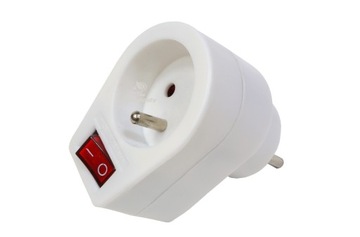 Wtyczka gniazdo z wyłącznikiem 10/16A 250V białe