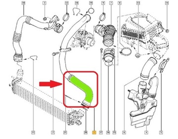 ТРУБКА ИНТЕРКУЛЕРА RENAULT LAGUNA III 144607906R