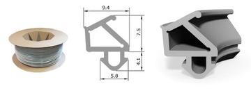 Uszczelka do okna okien okienna KV-5A Szpula 200mb