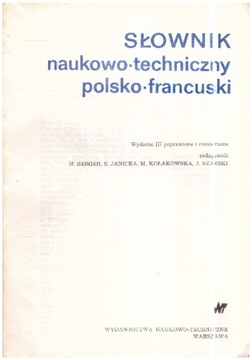 Słownik naukowo-techniczny polsko-francuski