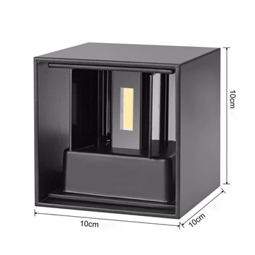 Kinkiet Led czarny zintegrowane źródło LED 5 W