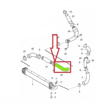 PŘÍVOD INTERCOOLER VOLVO C30 70 S40 V40 V50 2.0D3