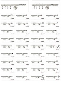 СОВРЕМЕННЫЕ КАРИЗЫ ДЛЯ ШТОР - НЕО МЕТАЛЛИЧЕСКИЙ КАРДИНС 19мм