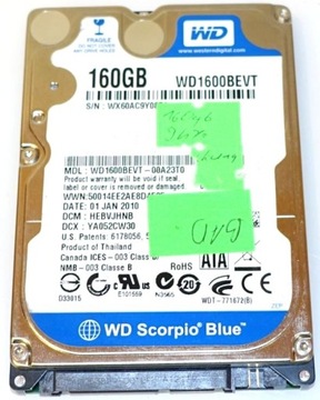 Электроника привода WD WD1600BEVT-00A23T0