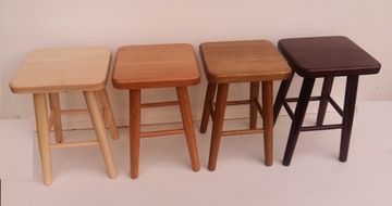 TABORET DREWNIANY - DO KUCHNI - BUKOWY - SOLIDNY