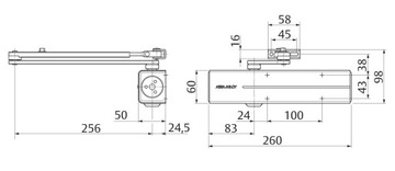 ДВЕРНОЙ ДОВОДЧИК ASSA ABLOY DC300 + рычаг