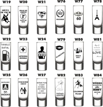 KIELISZKI Z DOWOLNYM GRAWEREM PREZENT urodziny