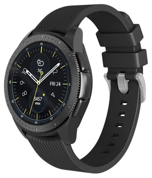 CZARNY silikonowy pasek SAMSUNG GALAXY WATCH 42mm