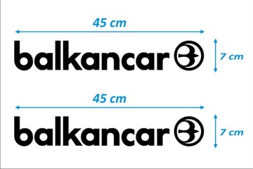 NAKLEJKA NAKLEJKI - BALKANCAR - 2 szt. - CZARNE