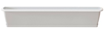 SKRZYNKA BALKONOWA DONICZKA OGRODOWA OSŁONKA + PODSTAWKA 78,6cm BIAŁA