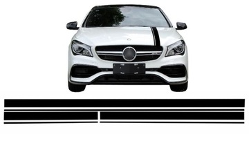 Naklejki Pasy Mercedes A W176 CLA W117 Czarne AMG