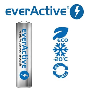 4 Ni-MH аккумулятора EverActive R06 AA емкостью 2000 мАч