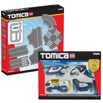 TOMICA DUŻY ZESTAW JEZDNIE+SAMOCHODY