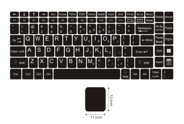 ЛАМИНИРОВАННЫЕ наклейки на всю QWERTY PL клавиатуру