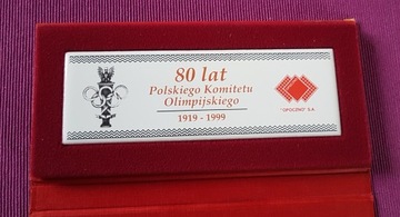 PLAKIETA POLSKI KOM. OLIMPIJSKI 80LAT 1999 OPOCZNO