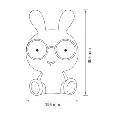 Детский ночник RABBIT 2.5W LED детский