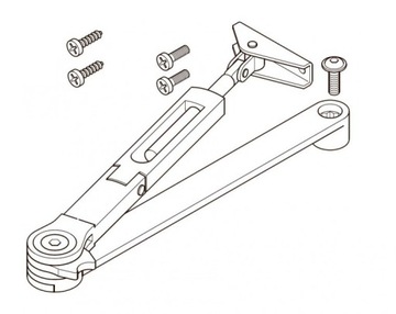 Кронштейн с замком-доводчиком ASSA ABLOY DC140, коричневый