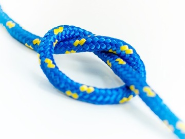 Веревка Плетеная полипропиленовая морская веревка, универсальная синяя, 2мм, 30м