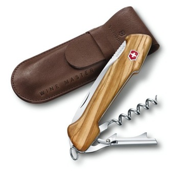 Victorinox 0.9701.64, Карманный нож Wine Master Wood с футляром, оливковое дерево