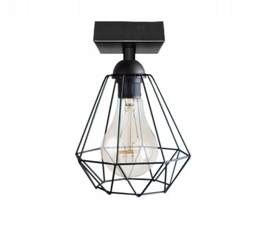 LAMPA PLAFON KLOSZ DRUCIAK DIAMENT LOFT EDISON