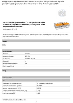 электрический быстроразъемный разъем 5х2,5 6мм WAGO 221-615