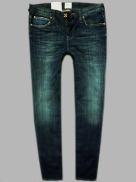 LEE SCARLETT zelené zafírové úzke džínsy W26 L33