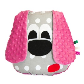 Poduszka pies minky bawełna 35x35 przytulanka