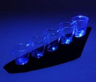 DOMINO SHOTS LED очки каскадное стекло x5 для вечеринок с барбекю