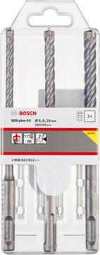 Zestaw 3 wierteł SDS-Plus-5X BOSCH 6/8/10x160mm