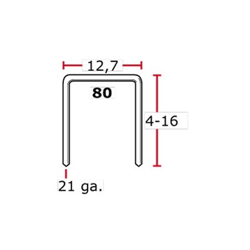 Степлер пневматический 4-16мм 4PRO8016 + скобы обивочные 80/8мм - 10 000 зл.