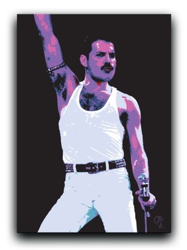 Queen - OBRAZ 60x40 canvas plakat Freddie Mercury