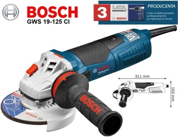 УГЛОВАЯ ШЛИФОВАЛЬНАЯ МАШИНА BOSCH GWS 19-125 CI 1900 Вт