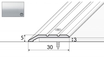 A01 Listwa krawędziowa do wykładzin 120cm SREBRO