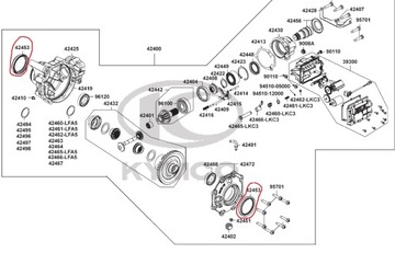 USZCZELNIACZ SIMERING DYFER PRZÓD KYMCO MAXXER MXU 450 465 550 700