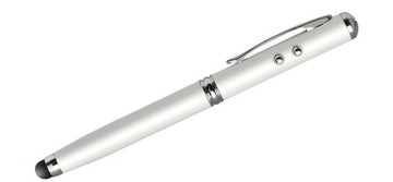 МЕТАЛЛИЧЕСКАЯ ШАРИКОВАЯ РУЧКА. 4 В 1_LASER_LAMP_PEN_TOUCH