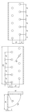 КМ14 РАЗЪЕМ МОНТАЖНЫЙ УГЛОВОЙ 40x40x100