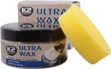 K2 ULTRA WAX TWARDY WOSK CARNAUBA + GĄBKA 300G