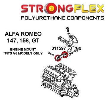 SILENTBLOK ULOŽENÍ MOTORU ALFA ROMEO GT POLYURETAN