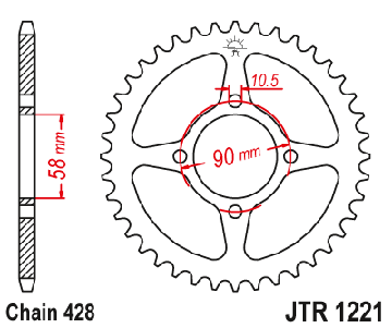 Комплект привода Honda CBR 125 R, цепь X-Ring!!