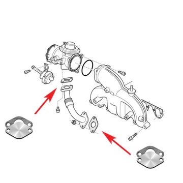 Комплект заглушек EGR TDI AUDI SEAT SKODA VW FORD