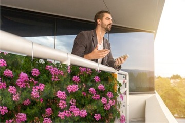 БАЛКОННЫЕ ПОКРЫТИЯ, размеры, принт РОЗОВЫЕ ГЕРАГОНИИ