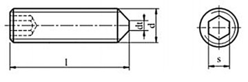 Установочный винт с потайной головкой черный M10x70 DIN914 2 шт.