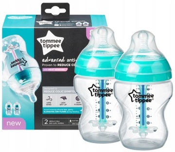 TOMMEE TIPPEE BUTELKA ANTYKOLKOWA CZUJNIK 2x260ml