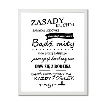 Nowoczesny obraz plakat z napisami do kuchni 40cm